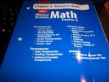 Math Course 2, Chptr. 6 : Resource Book: Middle School 4th 9780030679469 Front Cover