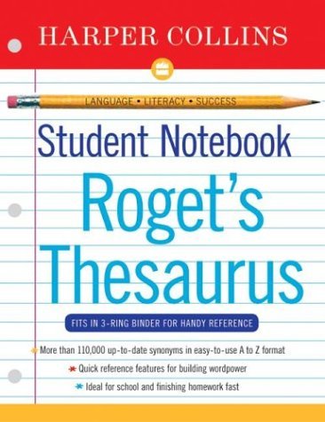 HarperCollins Student Notebook a-Z Thesaurus  N/A 9780060595470 Front Cover