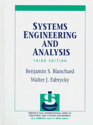Systems Engineering and Analysis  3rd 1998 9780131350472 Front Cover