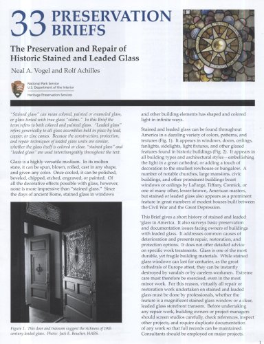 Preservation and Repair of Historic Stained and Leaded Glass  N/A 9780160789472 Front Cover