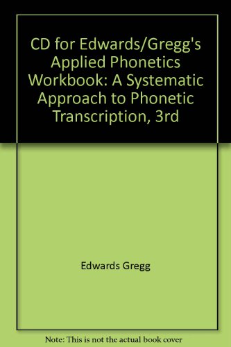 Systematic Approach to Phonetic Transcription  3rd 2003 9781111322472 Front Cover