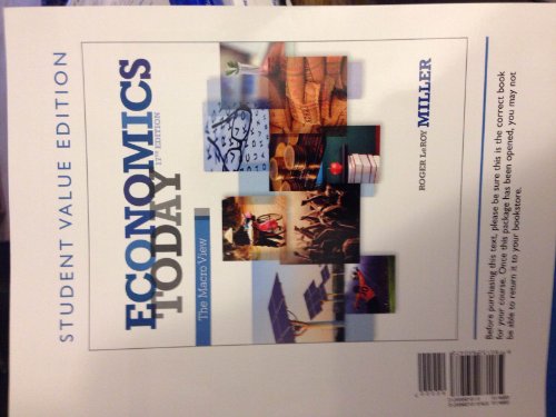 Economics Today The Macro View, Student Value Edition 17th 2014 9780132950473 Front Cover
