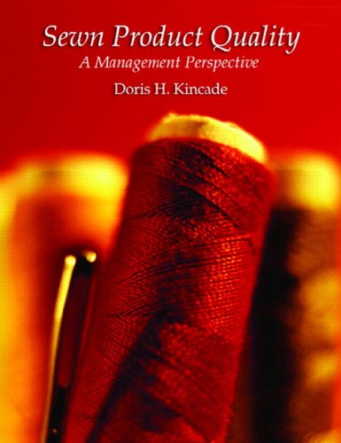 Sewn Product Quality A Management Perspective  2008 9780131886476 Front Cover