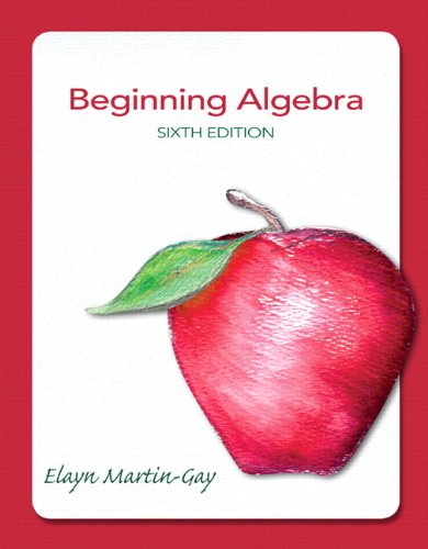 Beginning Algebra  6th 2013 9780321729477 Front Cover