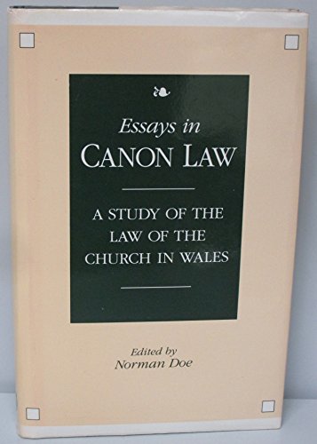 Essays in Canon Law   1992 9780708311479 Front Cover