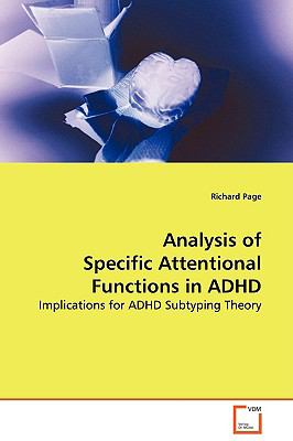 Analysis of Specific Attentional Functions in Adhd  2009 9783639135480 Front Cover
