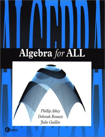Algebra for All  1997 9780072895483 Front Cover