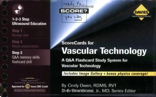 Scorecards for Vascular Technology : A Q&A Flashcard Study System for Vascular Technology  2001 9780941022484 Front Cover