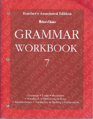 Writer's Choice Grammar Workbook 1996 : Grade 7 N/A 9780026351485 Front Cover