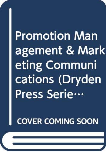 Promotion Management and Marketing Communications 3rd 9780030767487 Front Cover