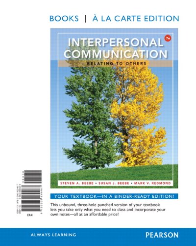 Interpersonal Communication Relating to Others 7th 2014 9780205930487 Front Cover