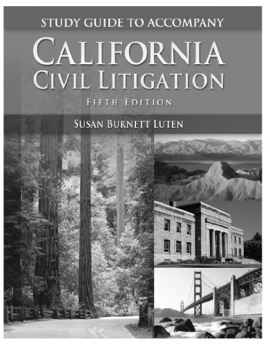 California Civil Litigation-Student Workbook 5e  5th 2008 9781428318489 Front Cover