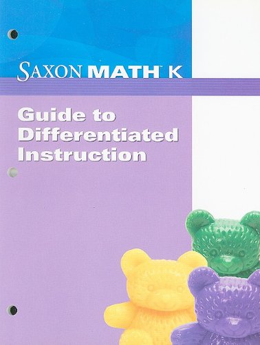 Saxon Math K Guide to Differentiated Instruction  N/A 9781602774490 Front Cover