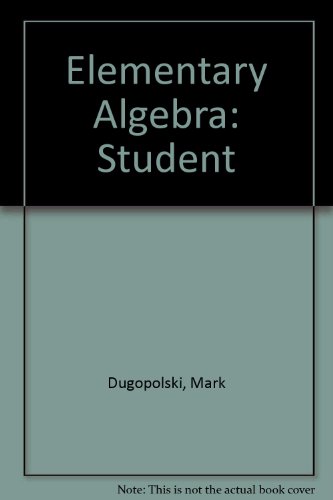 Elementary Algebra 3rd 2000 (Student Manual, Study Guide, etc.) 9780072294491 Front Cover