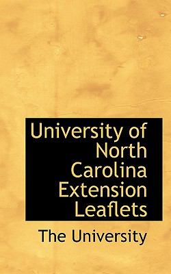 University of North Carolina Extension Leaflets  N/A 9781116124491 Front Cover