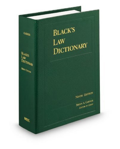 Black's Law Dictionary, Standard Ninth Edition  9th 2009 (Revised) 9780314199492 Front Cover
