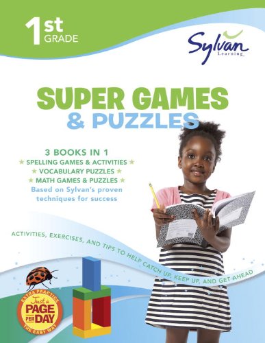 First Grade Super Games and Puzzles (Sylvan Super Workbooks)  N/A 9780804124492 Front Cover