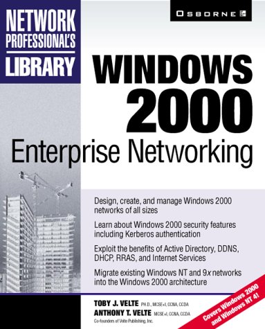 Windows 2000 Enterprise Networking  2000 9780072120493 Front Cover