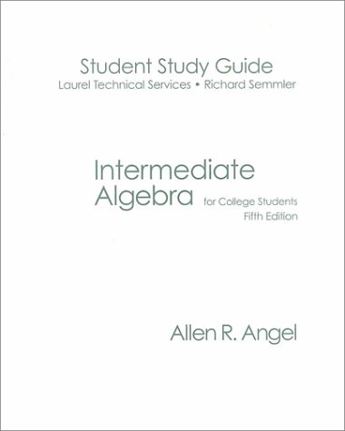 Intermediate Algebra for College Students  5th 2000 9780130402493 Front Cover