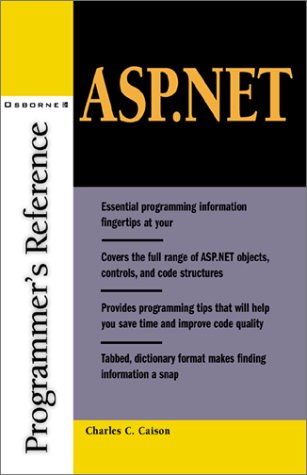 ASP.Net Programmer's Reference   2002 9780072190496 Front Cover