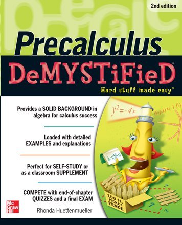 Pre-Calculus Demystified, Second Edition  2nd 2012 9780071778497 Front Cover