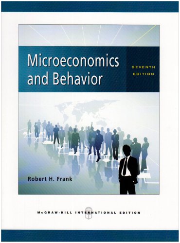 Microeconomics and Behavior N/A 9780071263498 Front Cover