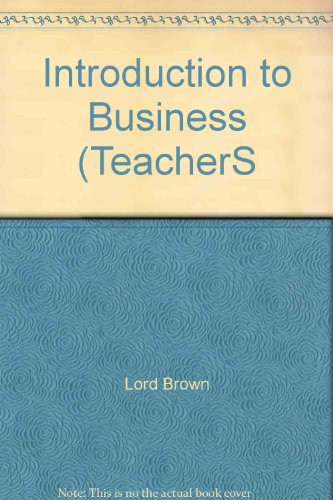 Introduction to Business : Our Business and Economic World Teachers Edition, Instructors Manual, etc.  9780028141503 Front Cover