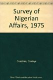 Survey of Nigerian Affairs, 1975 N/A 9780195754506 Front Cover