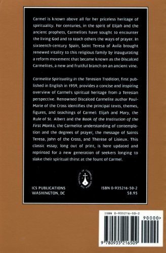Carmelite Spirituality in the Teresian Tradition  1997 9780935216509 Front Cover
