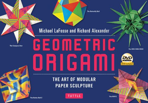 Geometric Origami Kit The Art of Modular Paper Sculpture: This Kit Contains an Origami Book with 48 Modular Origami Papers and an Instructional DVD  2011 (Revised) 9784805311509 Front Cover