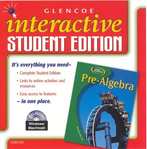Pre-Algebra, Interactive Student Edition  2003 (Student Manual, Study Guide, etc.) 9780078290510 Front Cover