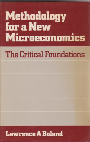 Methodology for a New Microeconomics  1986 9780043303511 Front Cover