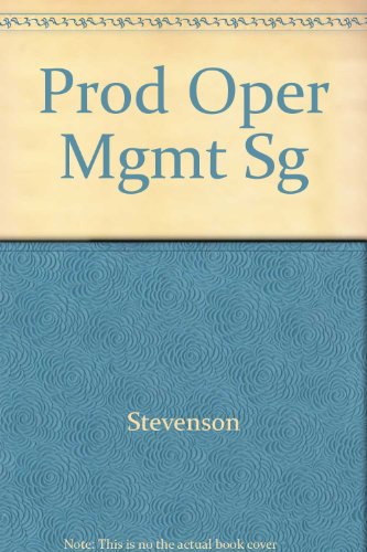 Production and Operations Management  5th 1996 (Student Manual, Study Guide, etc.) 9780256208511 Front Cover