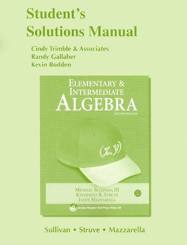 Elementary and Intermediate Algebra  2nd 2010 9780321593511 Front Cover