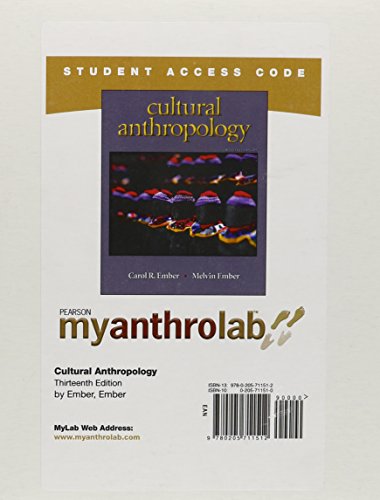 MyAnthroLab Standalone Access Card for Cultural Anthropology 13th 2011 9780205711512 Front Cover