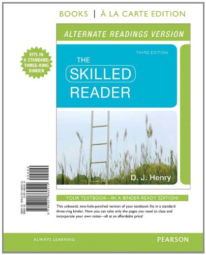Skilled Reader, Alternate Edition, Books a la Carte Edition  3rd 2014 9780321880512 Front Cover