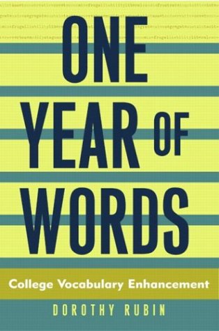 One Year of Words College Vocabulary Enhancement  2004 9780321122513 Front Cover