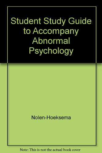 Abnormal Psychology  3rd 2004 (Student Manual, Study Guide, etc.) 9780072562514 Front Cover