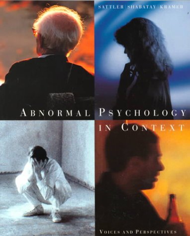 Abnormal Psychology in Context Voices and Perspectives  1998 9780395874516 Front Cover