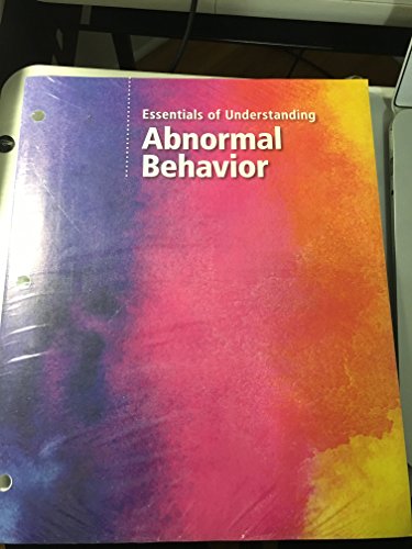 Essentials of Understanding Abnormal Behavior:   2016 9781305658516 Front Cover