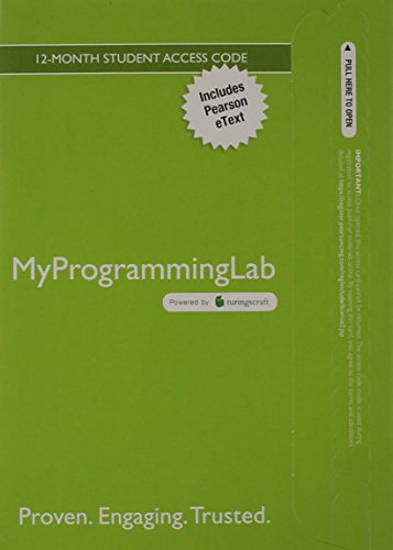 Myprogramminglab With Pearson Etext Access Card for Intro to Java Programming:   2014 9780133762518 Front Cover