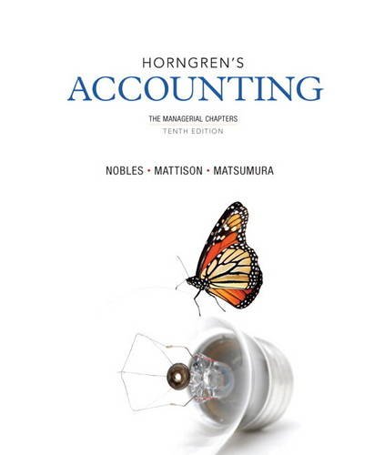 Horngren's Accounting  10th 2014 9780133129519 Front Cover