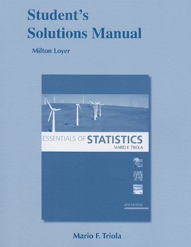 Essentials of Statistics  4th 2011 9780321641519 Front Cover