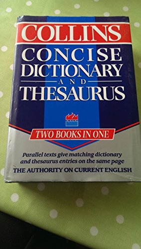 Collins Concise Dictionary Thesaurus   1991 9780004702520 Front Cover