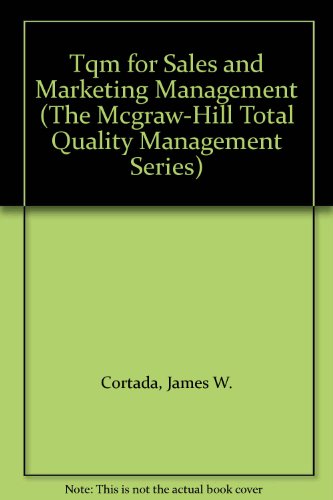 TQM for Sales and Marketing Management  1993 9780070237520 Front Cover