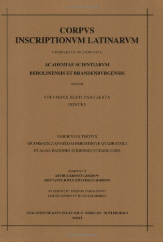 Grammatica Quaedam Erroresque Quadratarii et Aliae Rationes Scribendi Notabiliores   2006 9783110121520 Front Cover