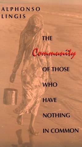 Community of Those Who Have Nothing in Common   1994 9780253208521 Front Cover