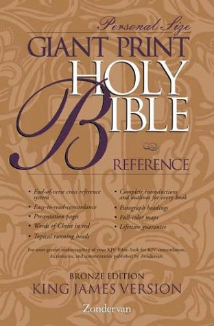 KJV Giant Print Reference Bible, Personal Size Bronze Edition  Large Type  9780310912521 Front Cover