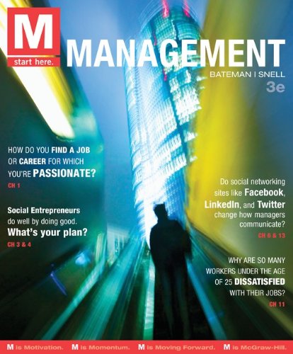 M: Management  3rd 2013 9780078029523 Front Cover