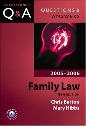 Questions and Answers Family Law 2005-2006  4th 2005 (Revised) 9780199276523 Front Cover